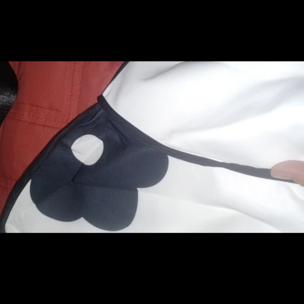 COPY - Black Daisy White Pull On Open Front Blazer Coat - Picture 8 of 8